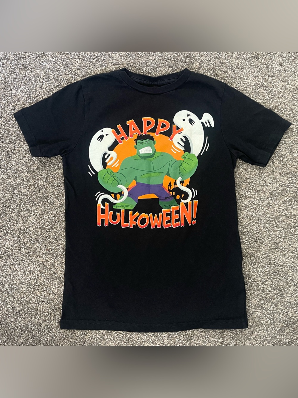 Youth Boy’s Disney Store Parks “Happy Hulkoween” Halloween T-Shirt Size 7/8